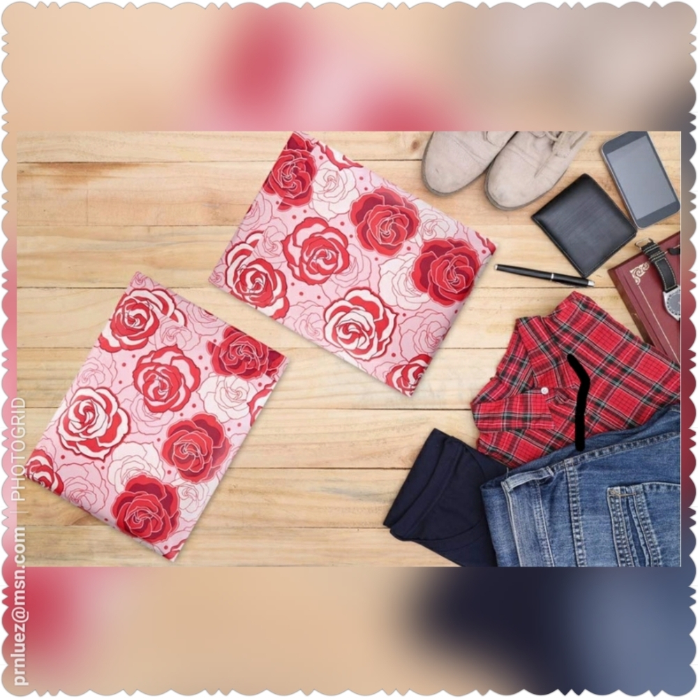 50 (10x13) Red & Pink Roses Designer Poly … - Picture 4 of 6